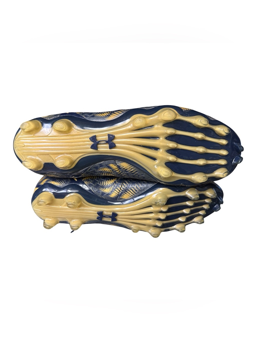 Under Armour Highlight men’s Navy and Gold High-Top Football Cleats. Size 13 - Picture 5 of 10